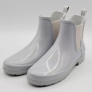 Hunter Original Refined Chelsea Women’s Size 7 Booties Gloss Grey